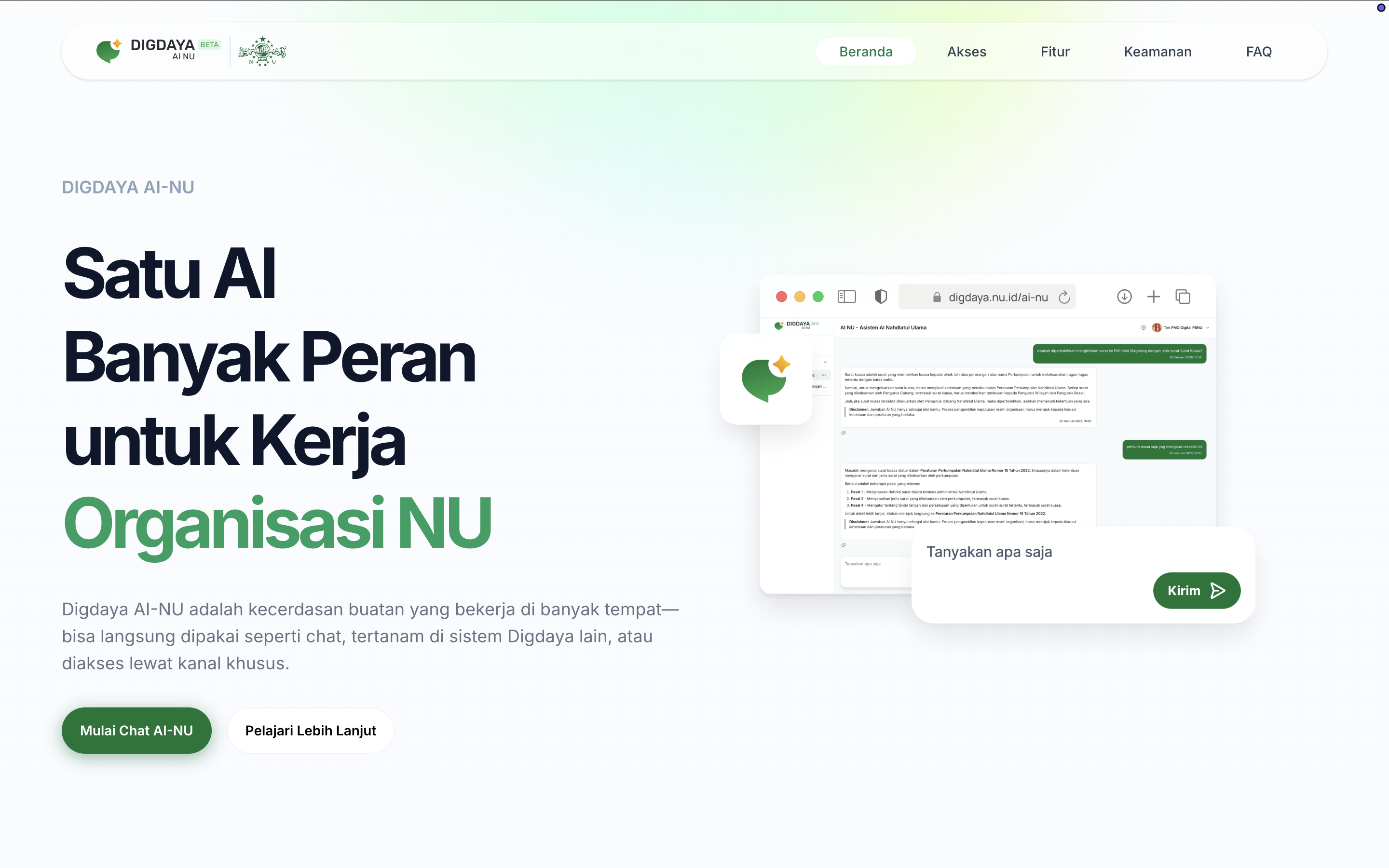 Bukan Pengganti Ulama: Mengenal Digdaya AI-NU, Asisten Baru Pengurus NU